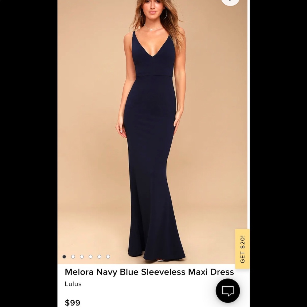 Lulus navy melora maxi dress